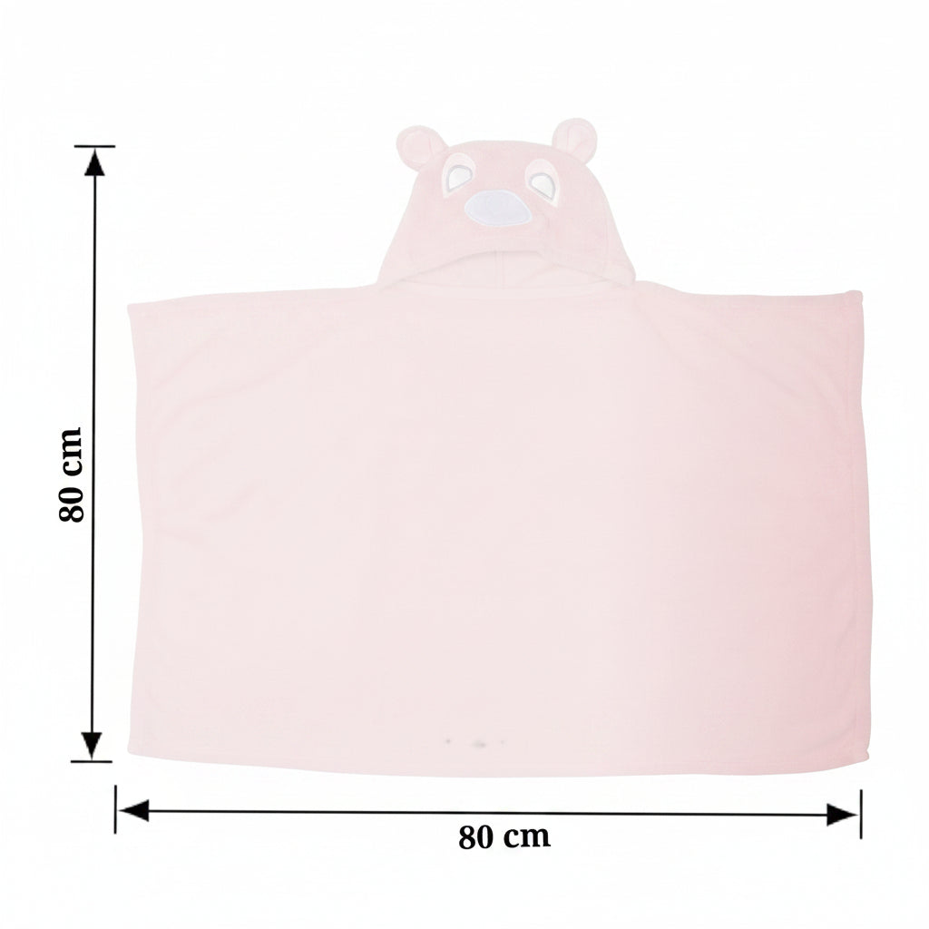 First Kick Baby Hooded Quick Absorb Bath Towels Pack of 2 (0–6 Months, 83 × 80 cm)