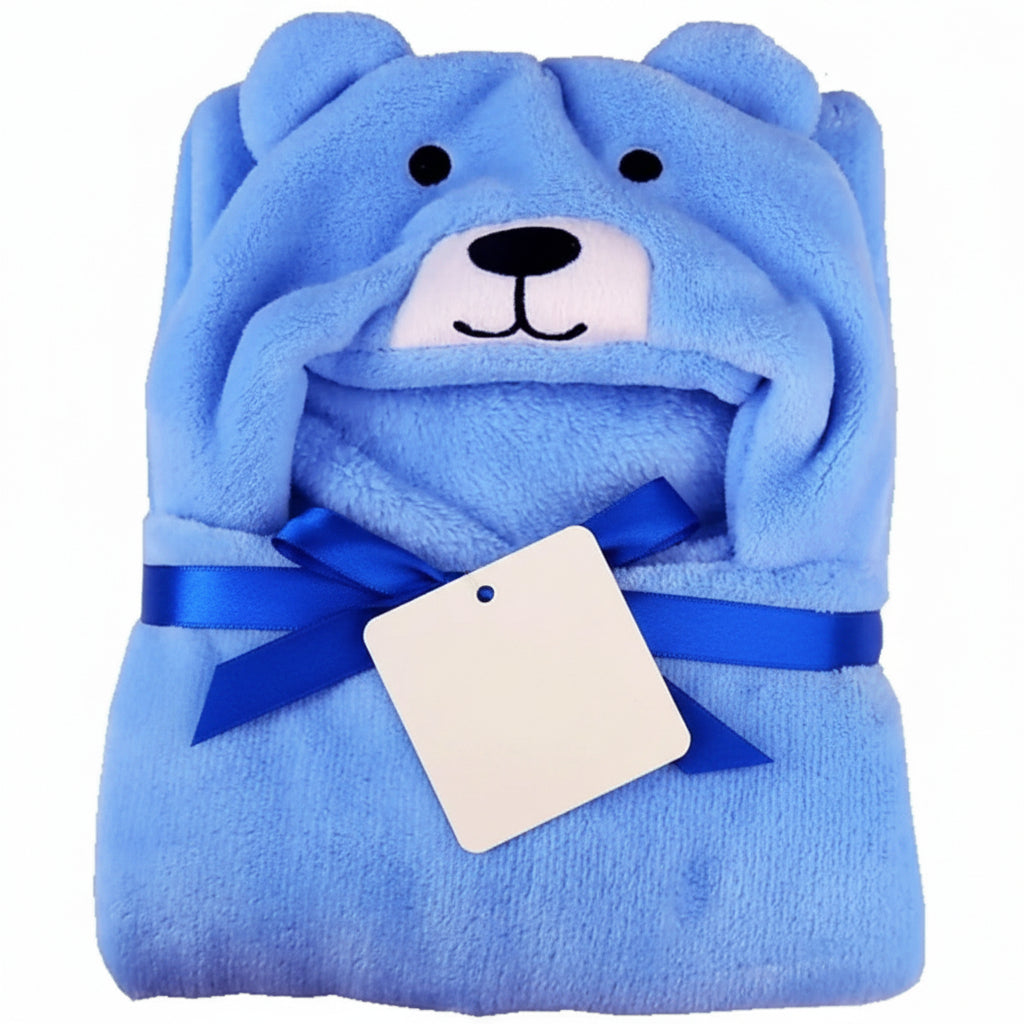 First Kick Super Soft Baby Wrapper & Bath Towel Combo Pack of 2 (Blue/Pink, 0–6 Months, 80 × 80 cm)