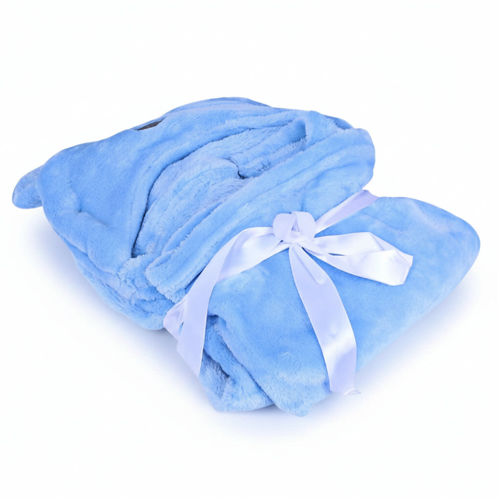 First Kick Super Soft Baby Wrapper & Bath Towel Combo Pack of 2 (Blue/Pink, 0–6 Months, 80 × 80 cm)