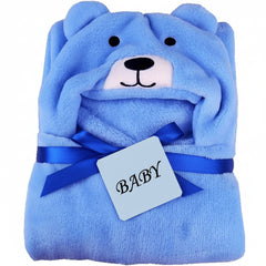 First Kick Super Soft Baby Wrapper & Bath Towel Combo Pack of 2 (Blue/Pink, 0–6 Months, 80 × 80 cm)