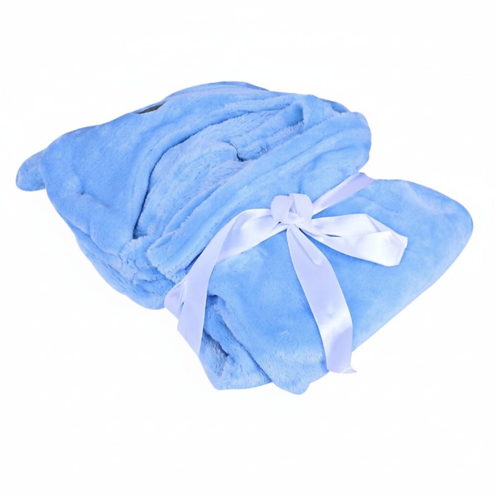 First Kick Super Soft Baby Wrapper & Bath Towel Combo Pack of 2 (Blue/Pink, 0–6 Months, 80 × 80 cm)