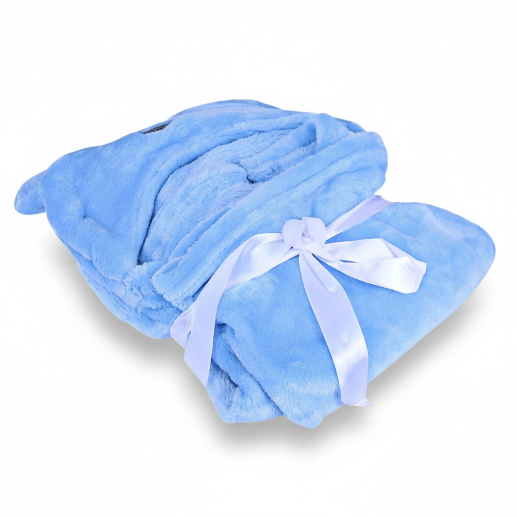 First Kick Super Soft Baby Wrapper & Bath Towel Combo Pack of 2 (Blue/Pink, 0–6 Months, 80 × 80 cm)