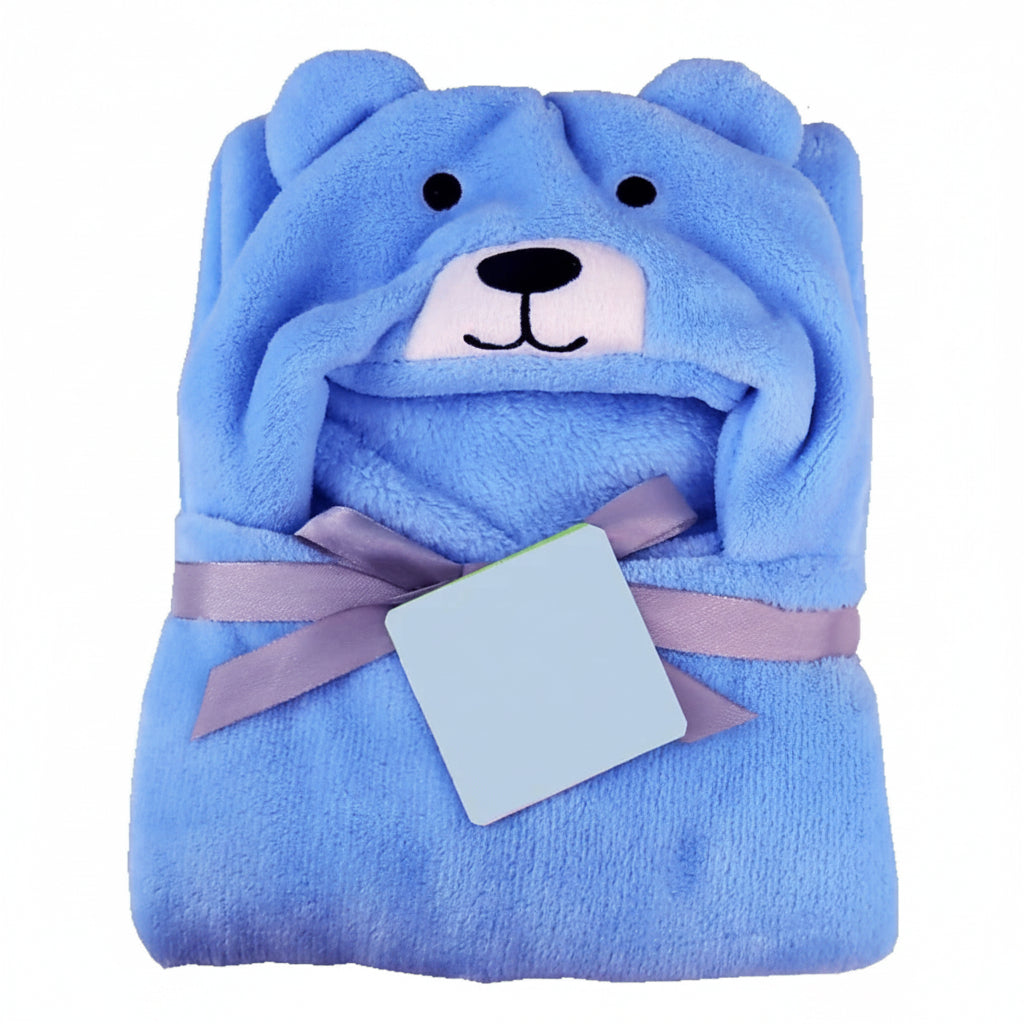 First Kick Super Soft Baby Wrapper & Bath Towel Combo Pack of 2 (Blue/Pink, 0–6 Months, 80 × 80 cm)