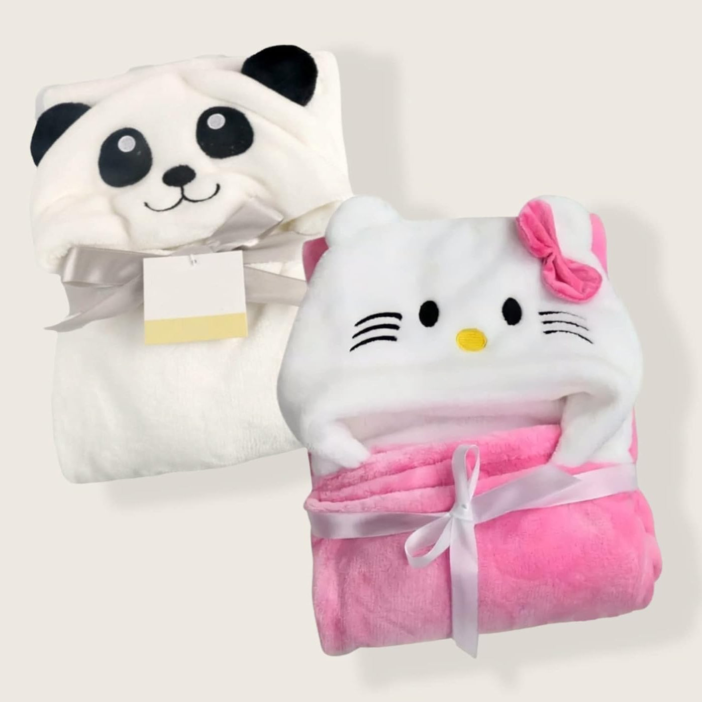 First Kick Super Soft Baby Wrapper & Bath Towel Combo Pack of 2 (Blue/Pink, 0–6 Months, 80 × 80 cm)