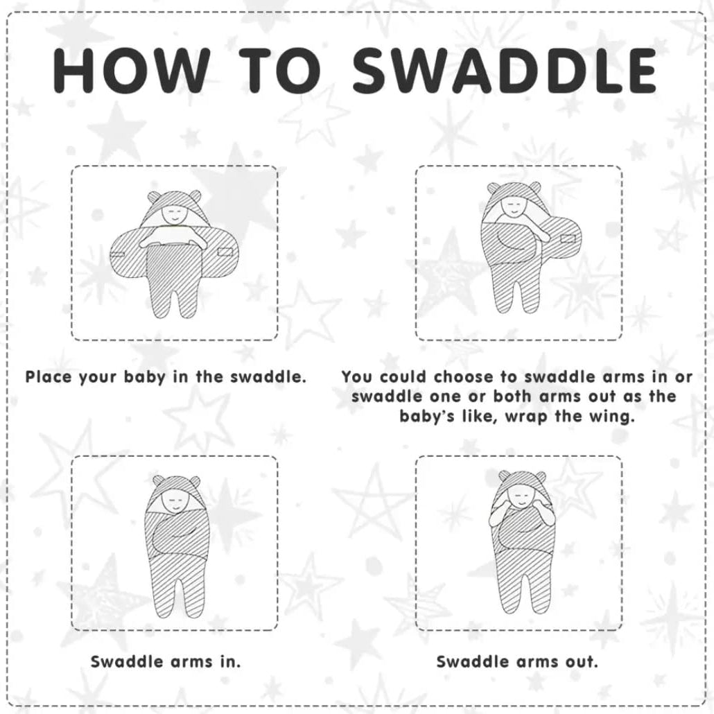 First Kick Baby Swaddle Wrapper Gift Pack (0–9 Months, 68 × 68 cm)