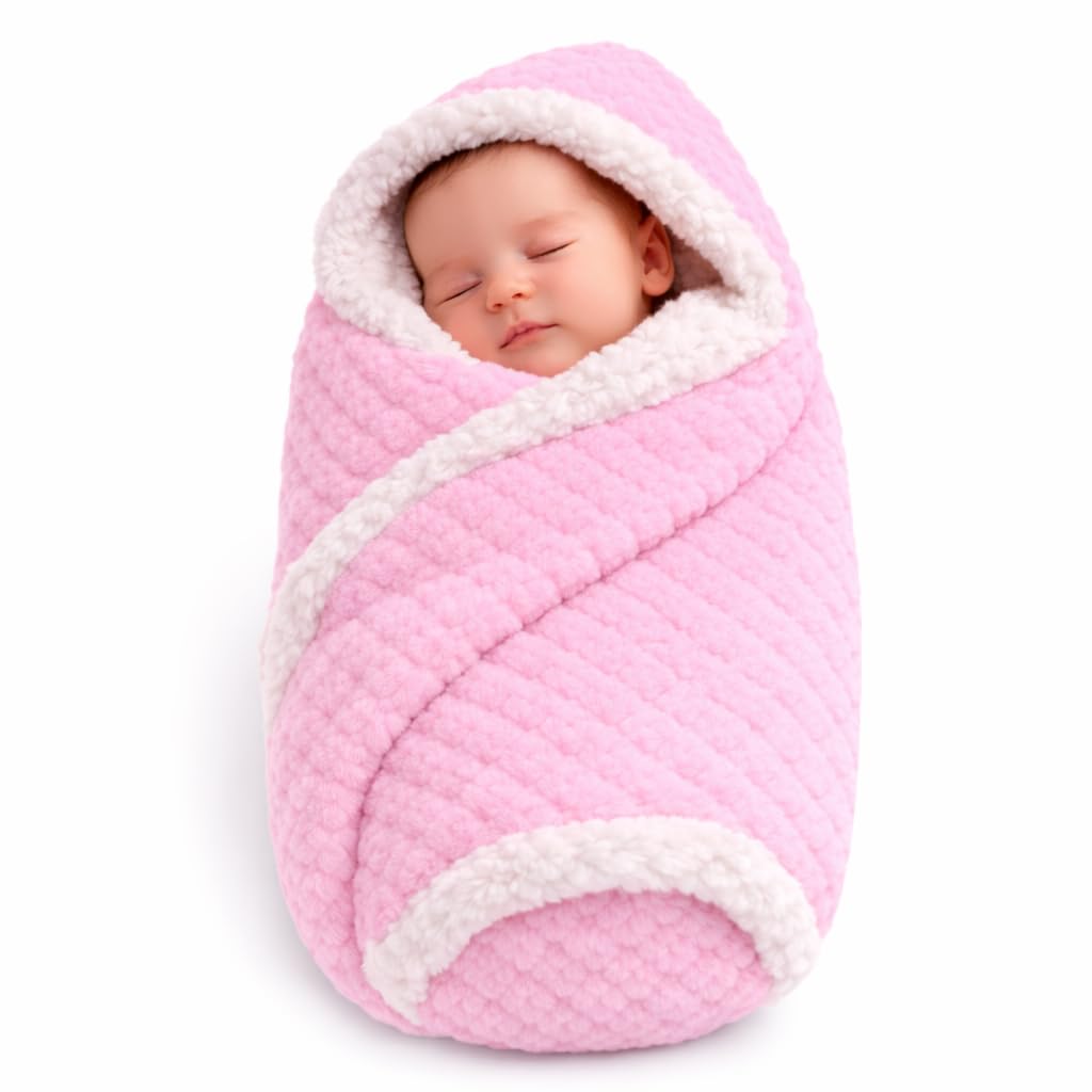 First Kick Premium Flannel Sherpa Baby Blanket (100 × 75 cm, 0–12 Months)