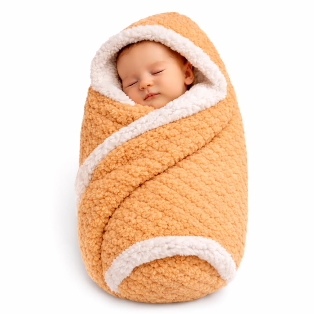 First Kick Premium Flannel Sherpa Baby Blanket (100 × 75 cm, 0–12 Months)