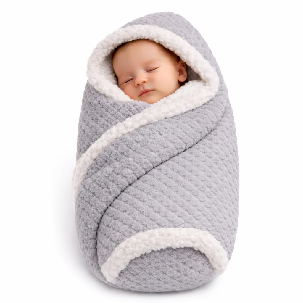 First Kick Premium Flannel Sherpa Baby Blanket (100 × 75 cm, 0–12 Months)