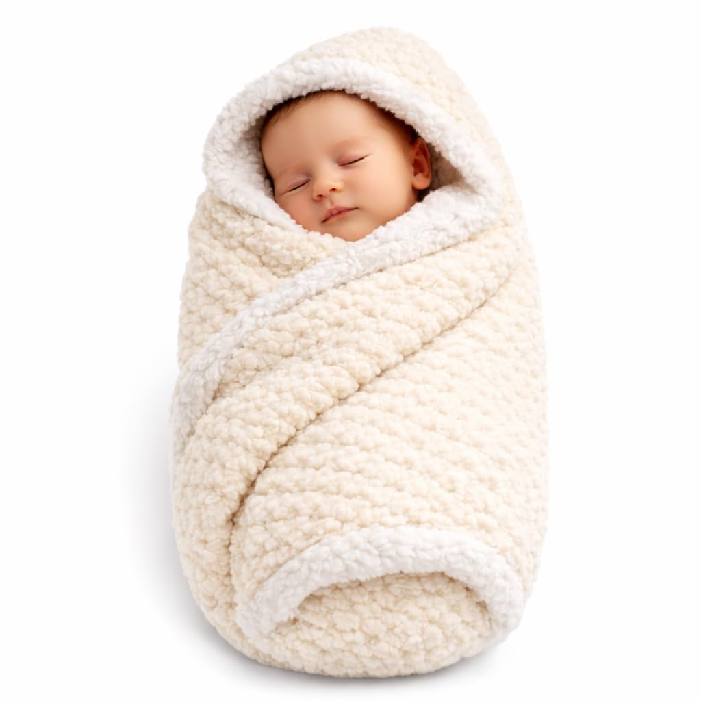 First Kick Premium Flannel Sherpa Baby Blanket (100 × 75 cm, 0–12 Months)