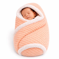 First Kick Premium Flannel Sherpa Baby Blanket (100 × 75 cm, 0–12 Months)