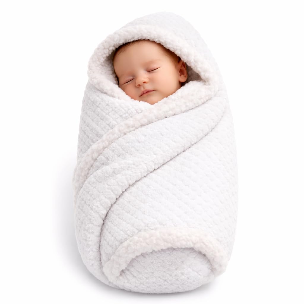 First Kick Premium Flannel Sherpa Baby Blanket (100 × 75 cm, 0–12 Months)