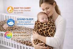 BRANDONN Baby Blanket | 100x75 cm Swaddle Wrap (0–12 Months)