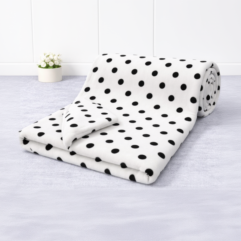 BRANDONN Newborn Baby Swaddle Blanket Gift Pack – Polka Print, 100 x 75 cm (0–12 Months)