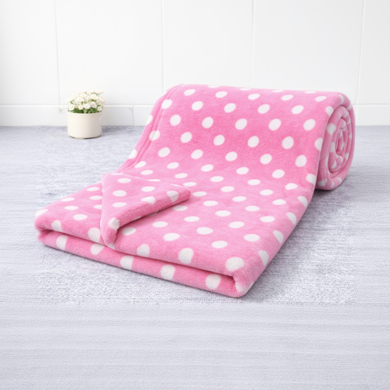 BRANDONN Newborn Baby Swaddle Blanket Gift Pack – Polka Print, 100 x 75 cm (0–12 Months)