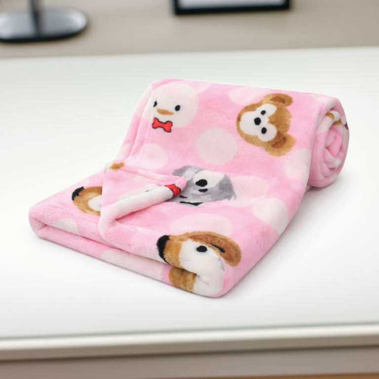 BRANDONN New born Baby Blanket Gift Pack of Crib Swaddle Sheet Wrapper Puppies & leopard Prints Pack of 1 Pc, (0 - 12 Months)
