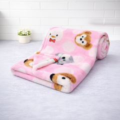 BRANDONN New born Baby Blanket Gift Pack of Crib Swaddle Sheet Wrapper Puppies & leopard Prints Pack of 1 Pc, (0 - 12 Months)
