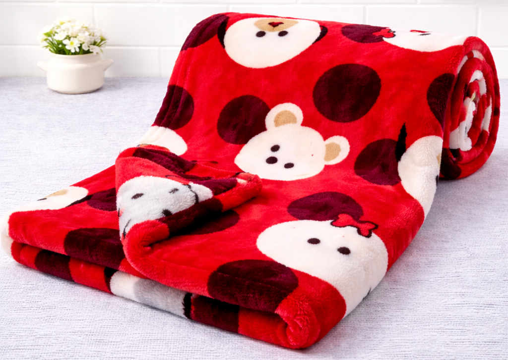 BRANDONN Newborn Baby Blanket & Swaddle | Puppy Print | 0–12 Months (Pack of 1)