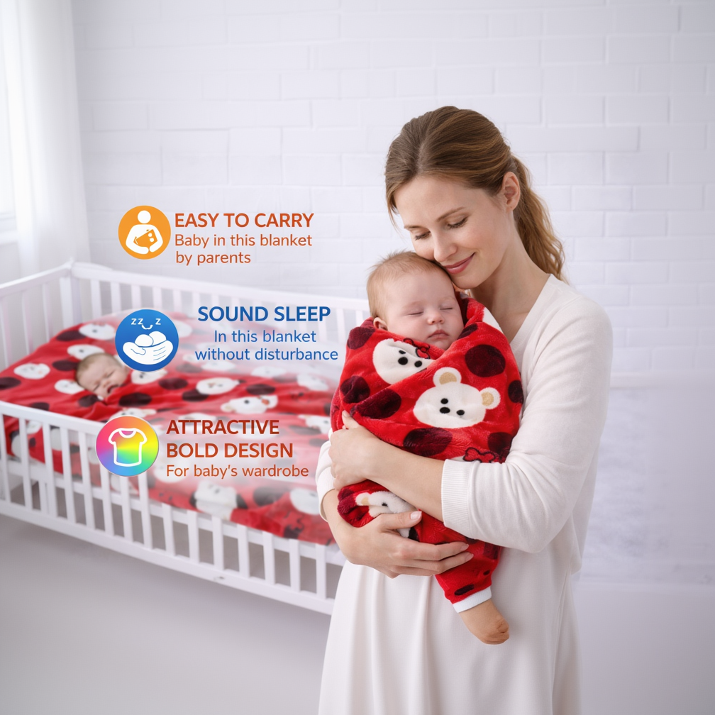 BRANDONN New born Baby Blanket Gift Pack of Crib Swaddle Sheet Wrapper Puppies & leopard Prints Pack of 1 Pc, (0 - 12 Months)