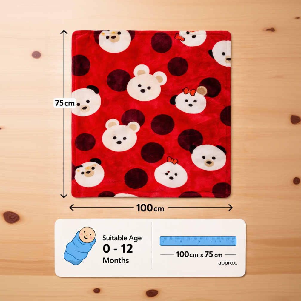 BRANDONN New born Baby Blanket Gift Pack of Crib Swaddle Sheet Wrapper Puppies & leopard Prints Pack of 1 Pc, (0 - 12 Months)