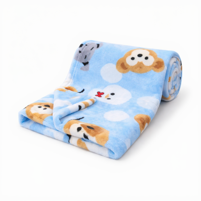 BRANDONN New born Baby Blanket Gift Pack of Crib Swaddle Sheet Wrapper Puppies & leopard Prints Pack of 1 Pc, (0 - 12 Months)