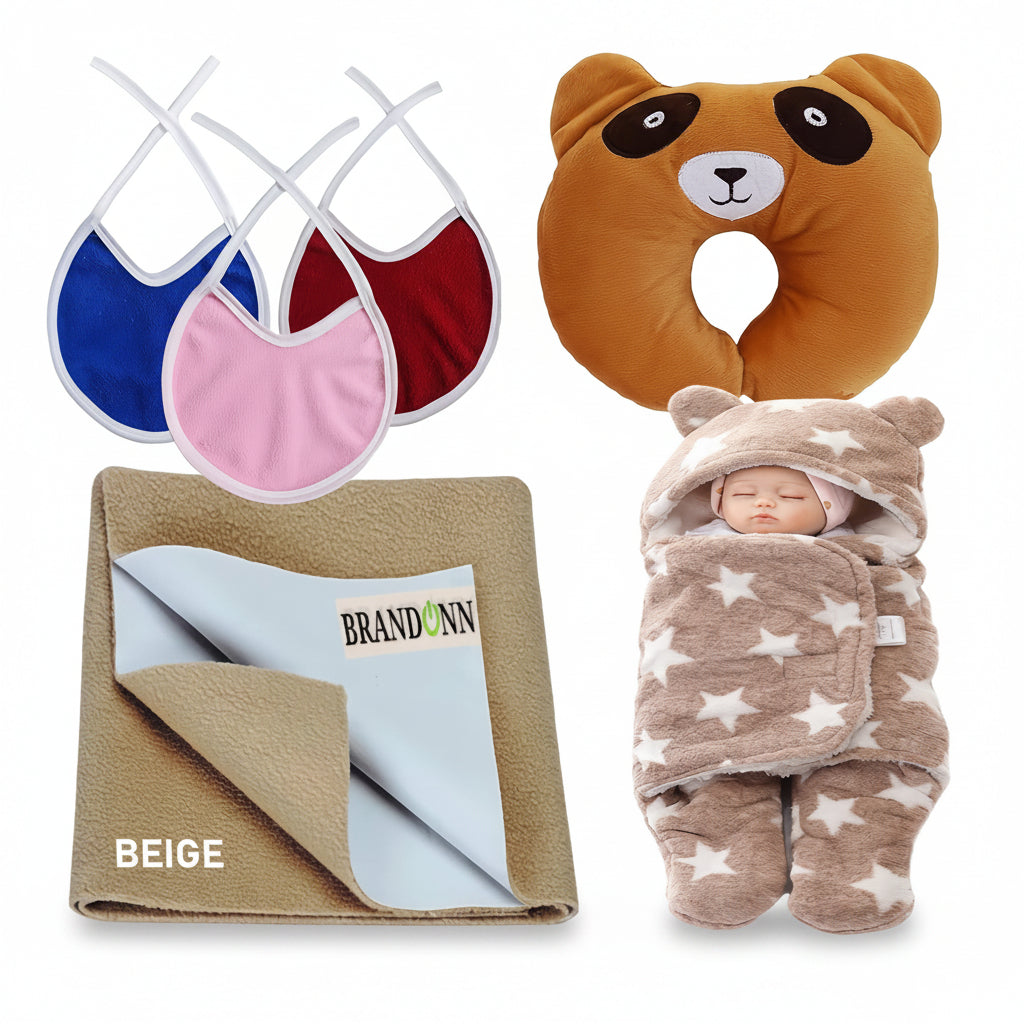First Kick New Born Baby Gift Set Combo Pack for Baby Boys and Baby Girls Pack of 2 Pcs Blue Dogs
