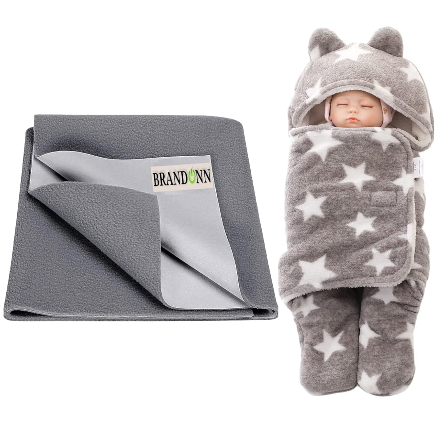 First Kick New Born Baby Gift Set Combo Pack for Baby Boys and Baby Girls Pack of 2 Pcs Blue Dogs