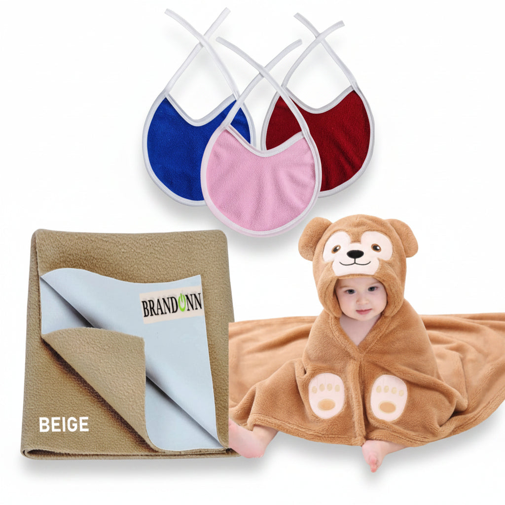 First Kick New Born Baby Gift Set Combo Pack for Baby Boys and Baby Girls Pack of 2 Pcs Blue Dogs