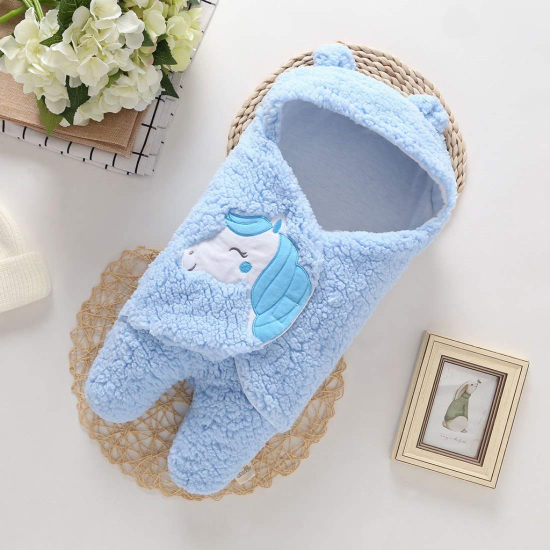 First Kick New Born Baby Gift Set Combo Pack for Baby Boys and Baby Girls Pack of 2 Pcs Blue Dogs