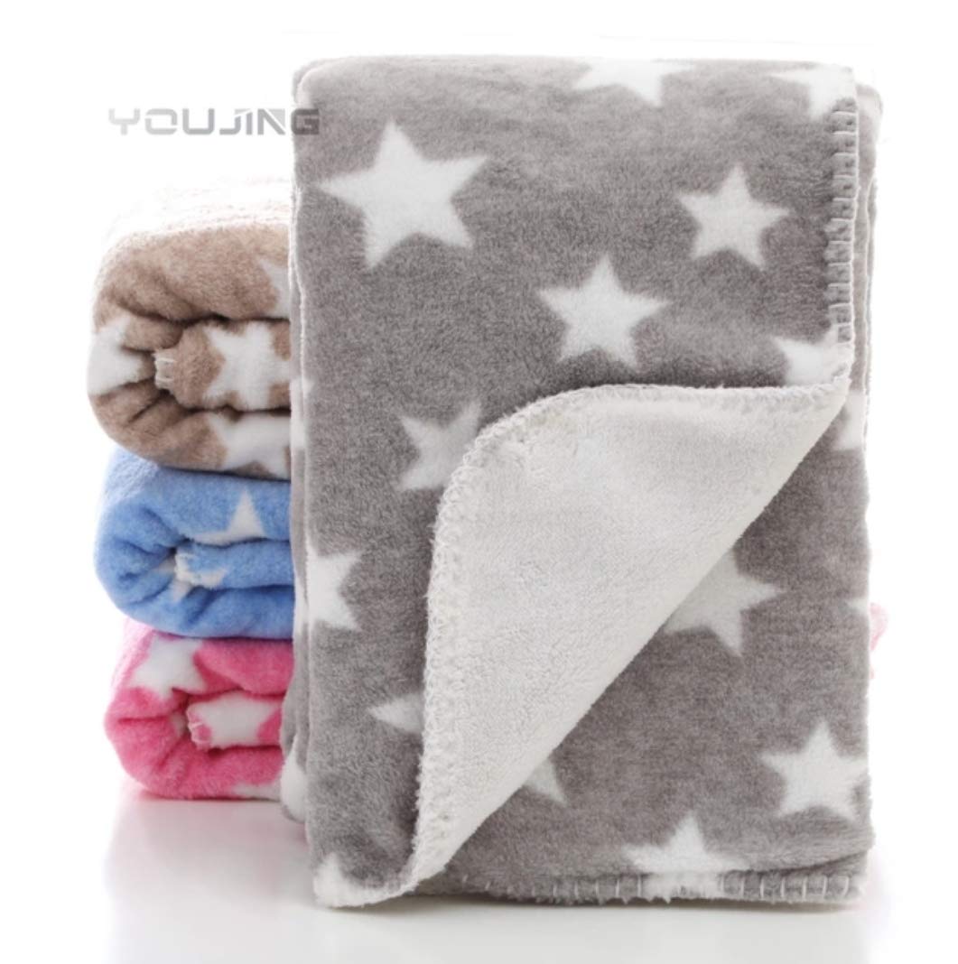 Brandonn Newborn Grey Star Polka Wrapping Sheet Cum Baby Blanket for Babies