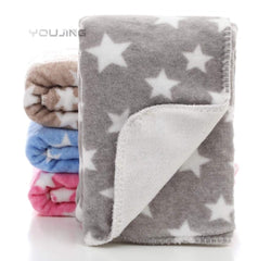 Brandonn Newborn Grey Star Polka Wrapping Sheet Cum Baby Blanket for Babies