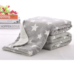 Brandonn Newborn Grey Star Polka Wrapping Sheet Cum Baby Blanket for Babies