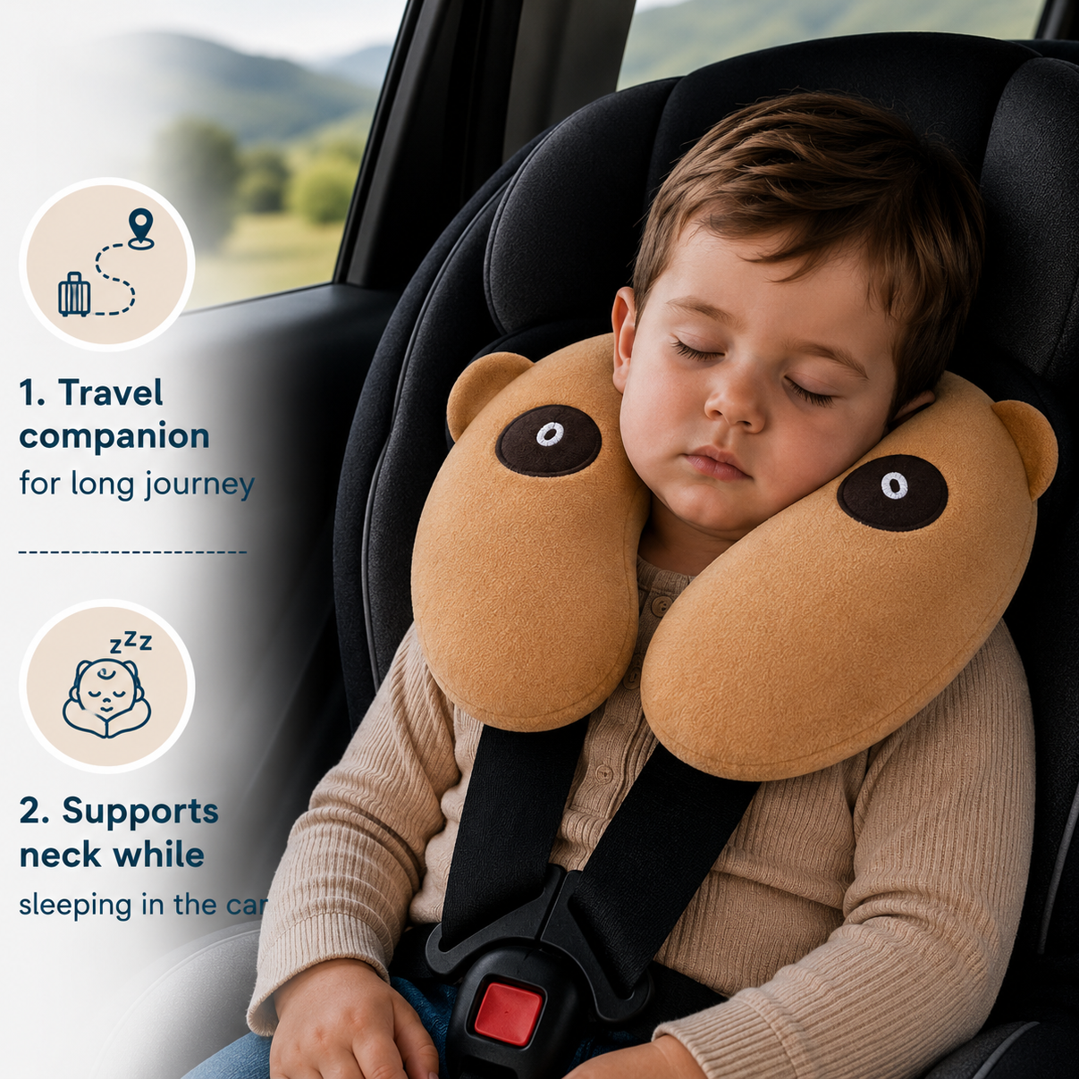 BRANDONN Baby U-Shaped Neck Support & Feeding Pillow