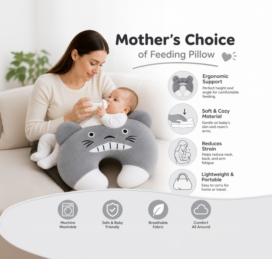BRANDONN Baby U-Shaped Neck Support & Feeding Pillow