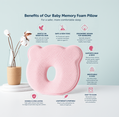 BRANDONN Baby Memory foam Apple Shaped Neck Support Pillow for Head