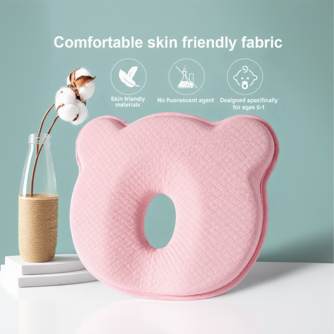 BRANDONN Baby Memory foam Apple Shaped Neck Support Pillow for Head