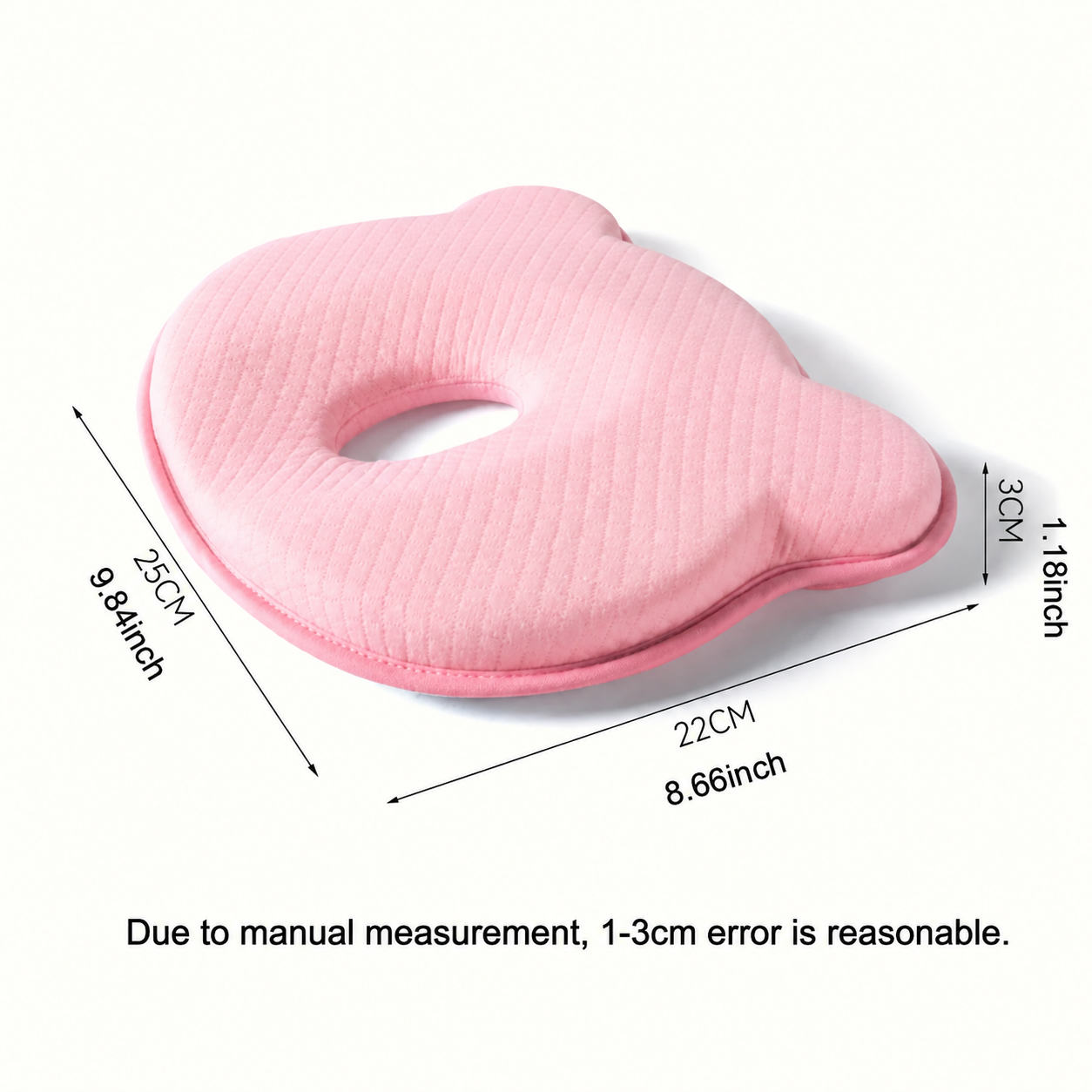 BRANDONN Baby Memory foam Apple Shaped Neck Support Pillow for Head