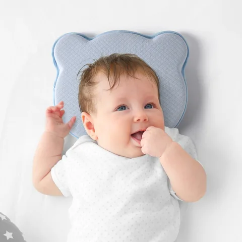 BRANDONN Baby Memory foam Apple Shaped Neck Support Pillow for Head