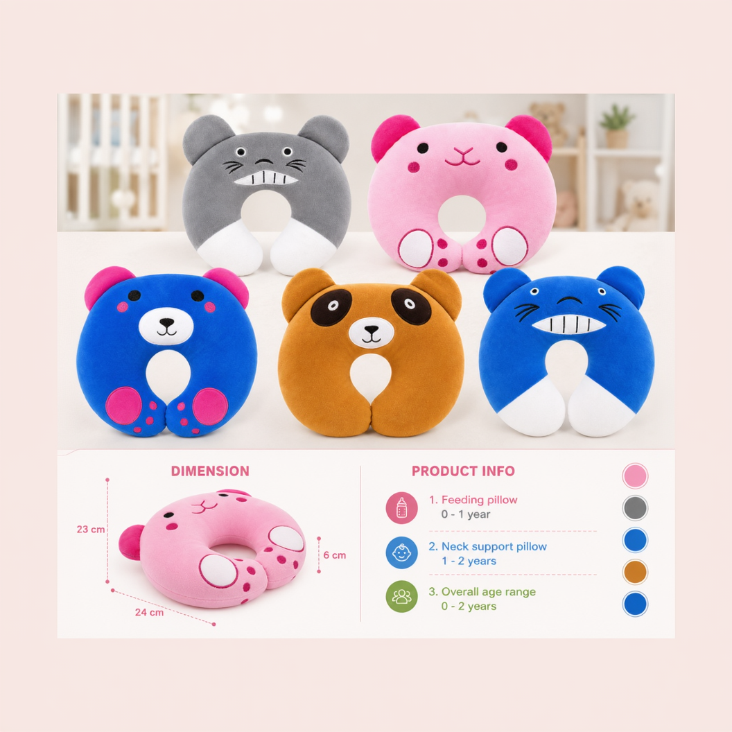 BRANDONN Baby U-Shaped Neck Support & Feeding Pillow