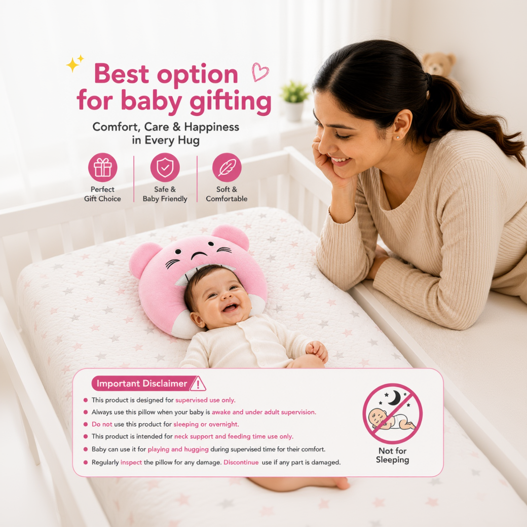 BRANDONN Baby U-Shaped Neck Support & Feeding Pillow
