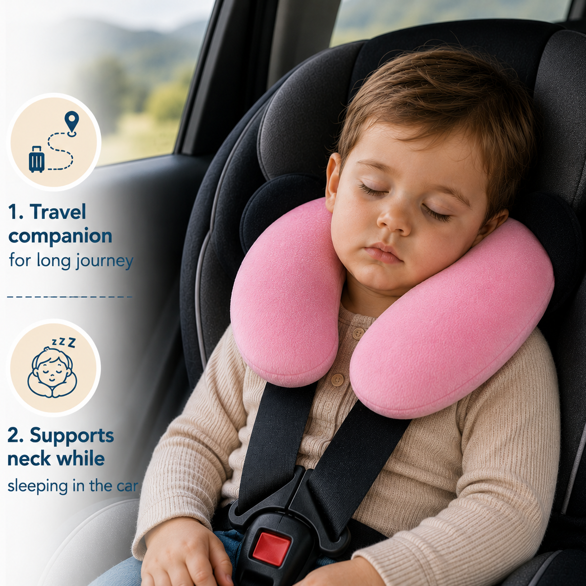 BRANDONN Baby U-Shaped Neck Support & Feeding Pillow