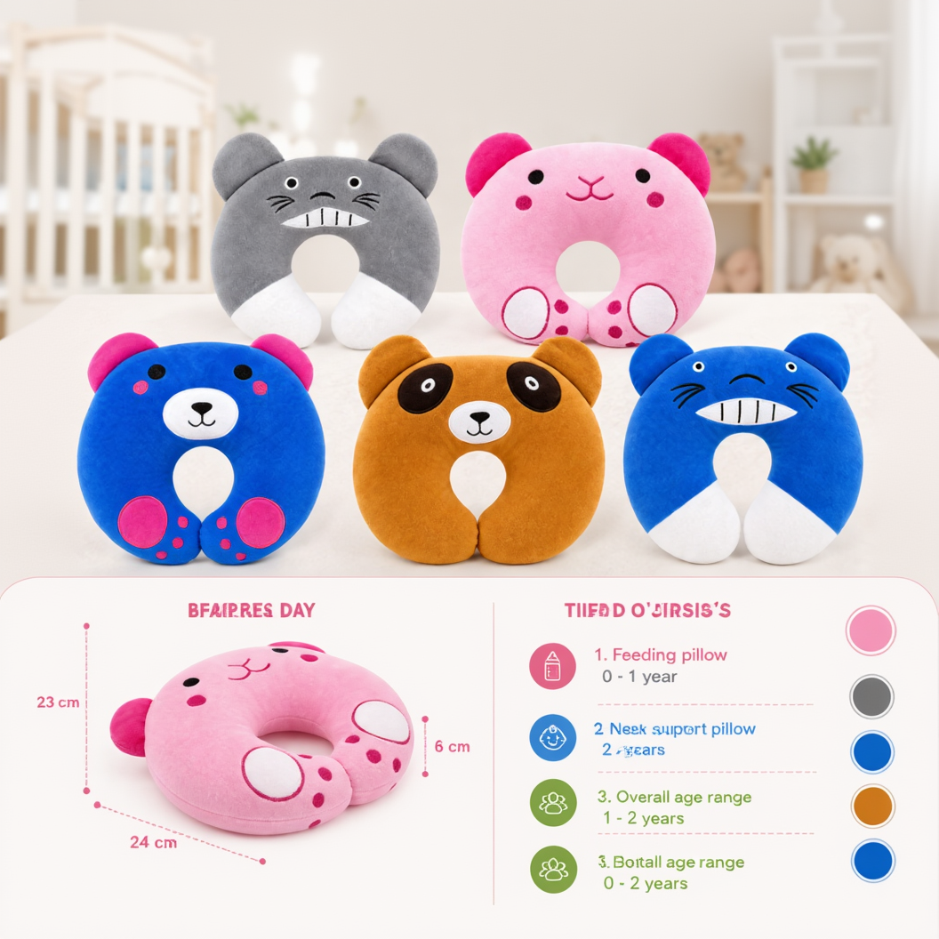 BRANDONN Baby U-Shaped Neck Support & Feeding Pillow