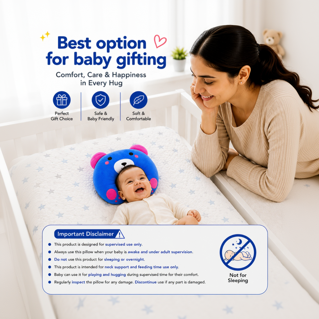 BRANDONN Baby U-Shaped Neck Support & Feeding Pillow