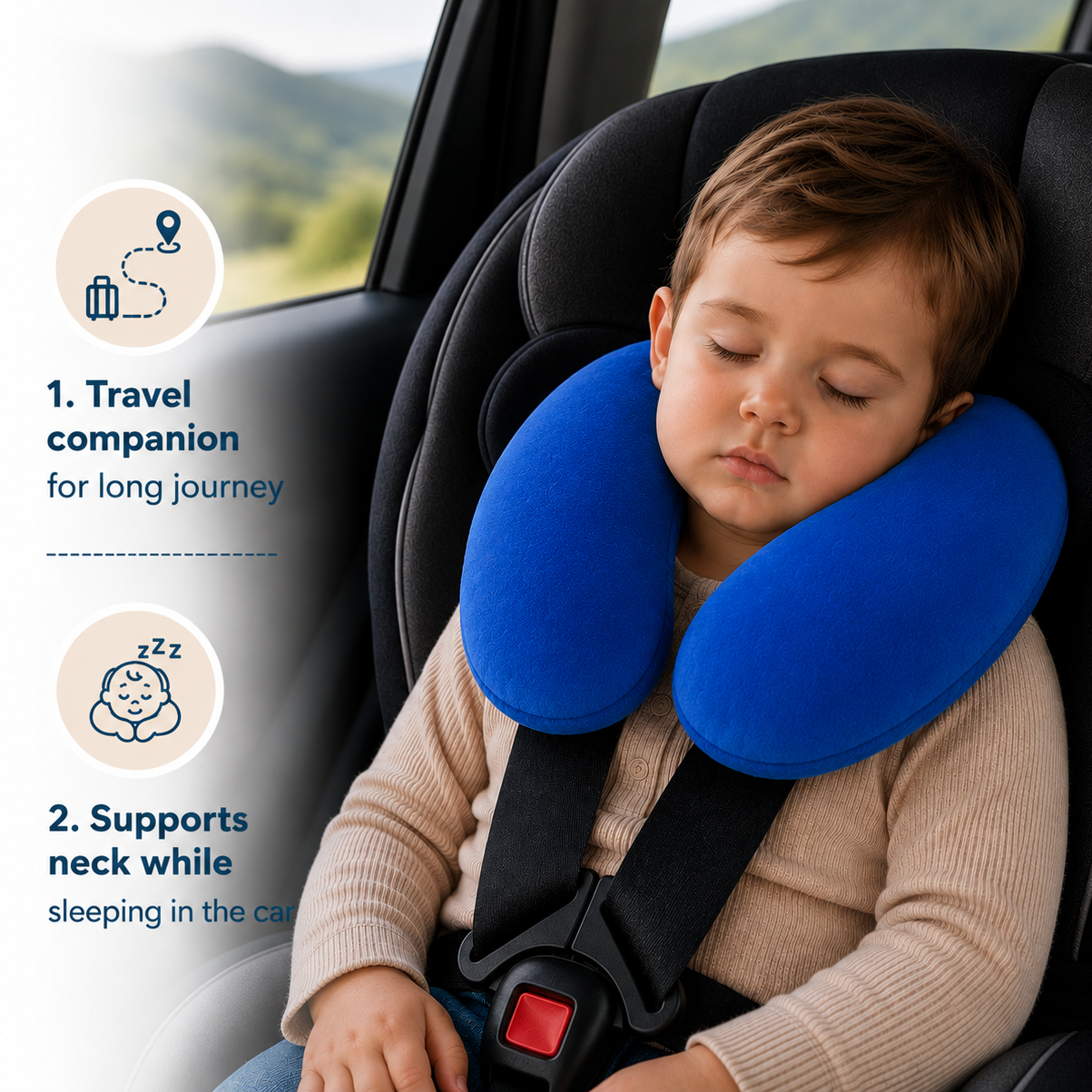BRANDONN Baby U-Shaped Neck Support & Feeding Pillow