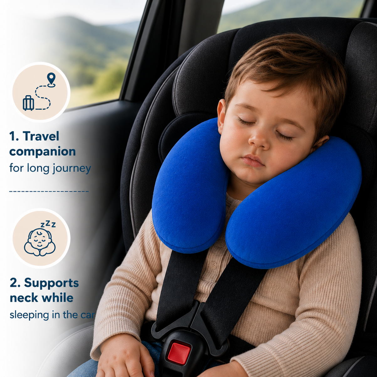 BRANDONN Baby U-Shaped Neck Support & Feeding Pillow