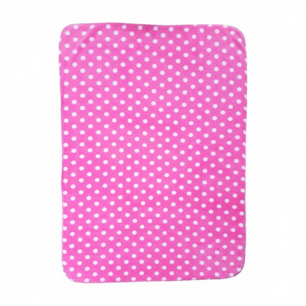 BRANDONN Newborn Ultrasoft Double Layered Polka Printed Wrapper Cum Baby Blanket for Babies