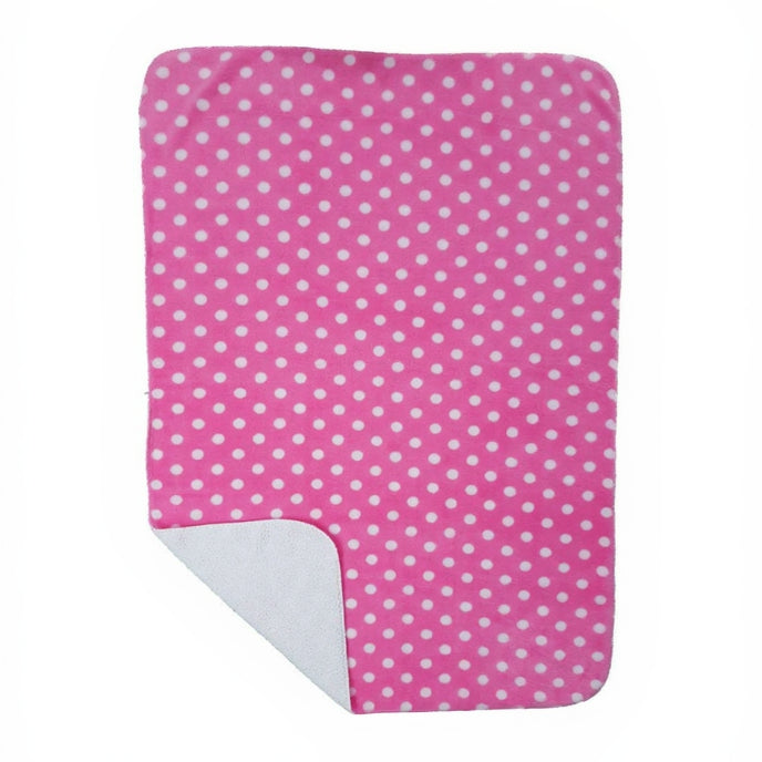 BRANDONN Newborn Ultrasoft Double Layered Polka Printed Wrapper Cum Baby Blanket for Babies