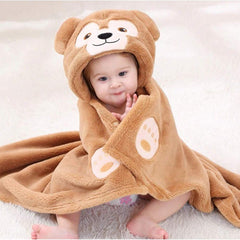 BRANDONN Baby Hooded Swaddle Blanket Combo Pack of 2 for Newborns (0–6 Months, 83 × 80 cm)