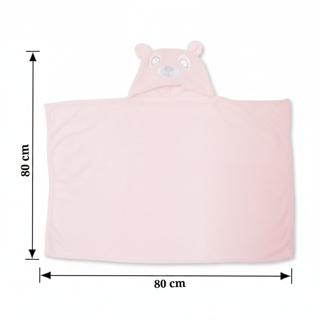 BRANDONN Baby Hooded Swaddle Blanket Combo Pack of 2 for Newborns (0–6 Months, 83 × 80 cm)