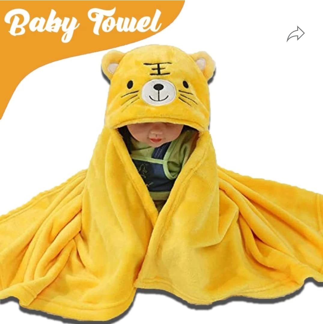 BRANDONN Baby Hooded Swaddle Blanket Combo Pack of 2 for Newborns (0–6 Months, 83 × 80 cm)