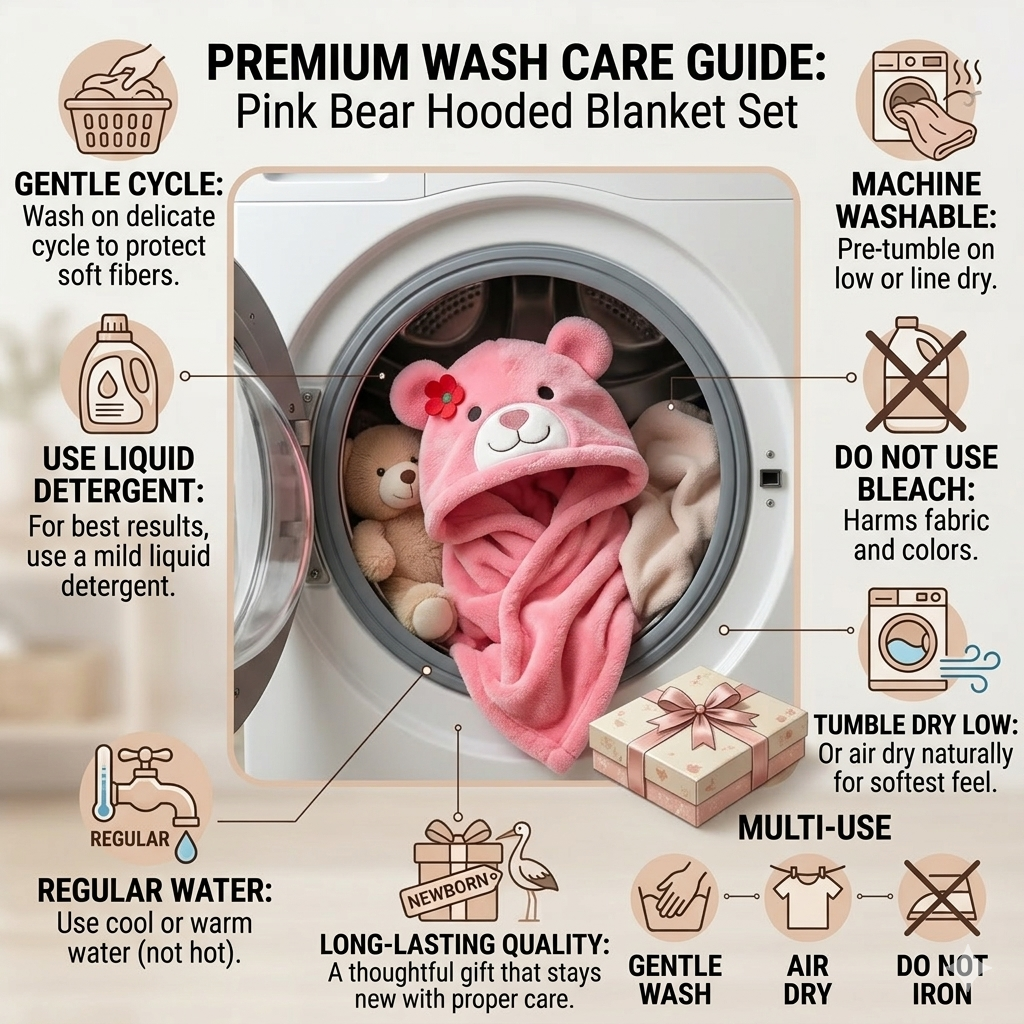 BRANDONN UltraSoft Hooded Baby Bath Towel